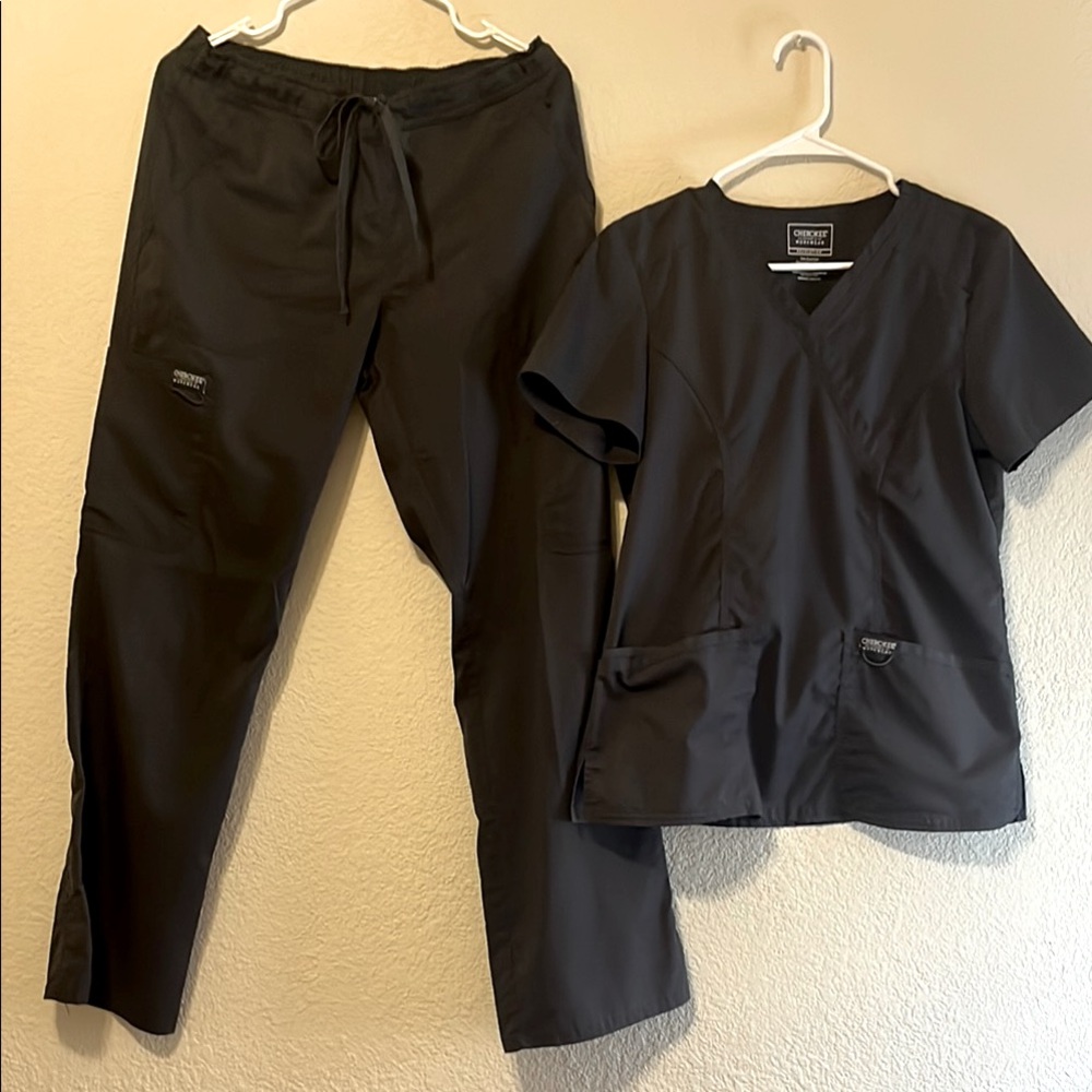 Women’s Cherokee Workwear gray scrub set S